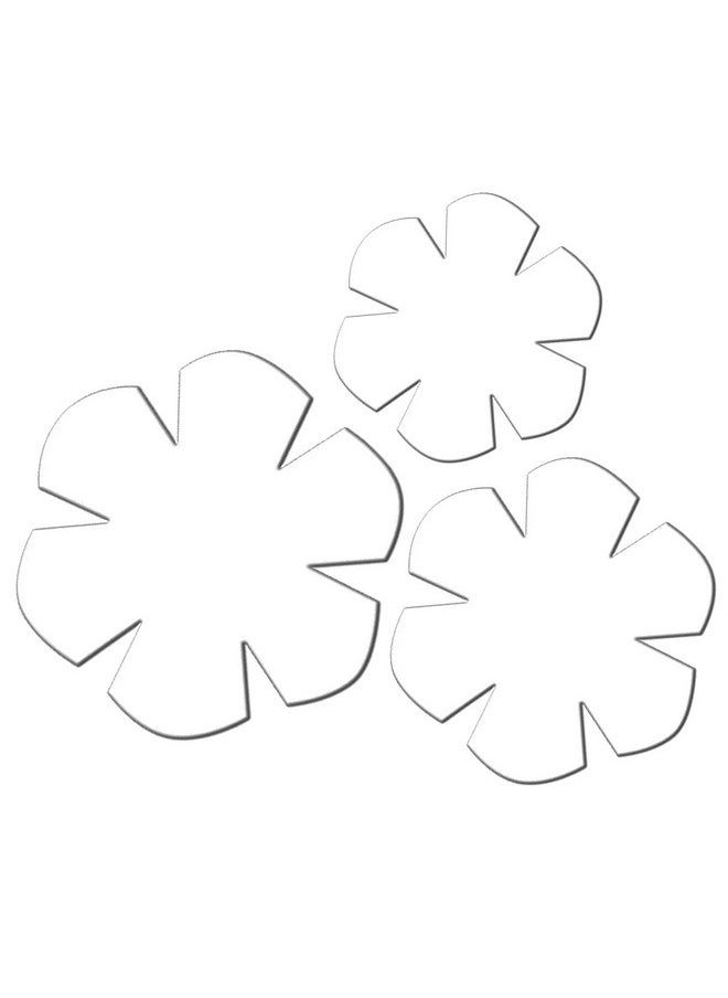 Set Of 3 Bowl Cozy Template, Flower Bowl Pattern Template, Clear Acrylic Bowl Wrap Pre Cut On Fold Stencil, Diy Microwave Bowl Holder Patchwork Ruler For Sewing Diy Kitchen Crafts (8/10/12 Inch)