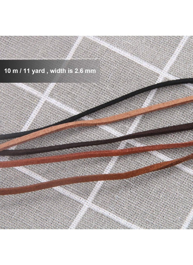 55 Yards 2.6Mm Suede Cord Faux Leather Cord String Rope Thread For Bracelet Necklace Beading Jewelry Diy Crafts (5 Colors)