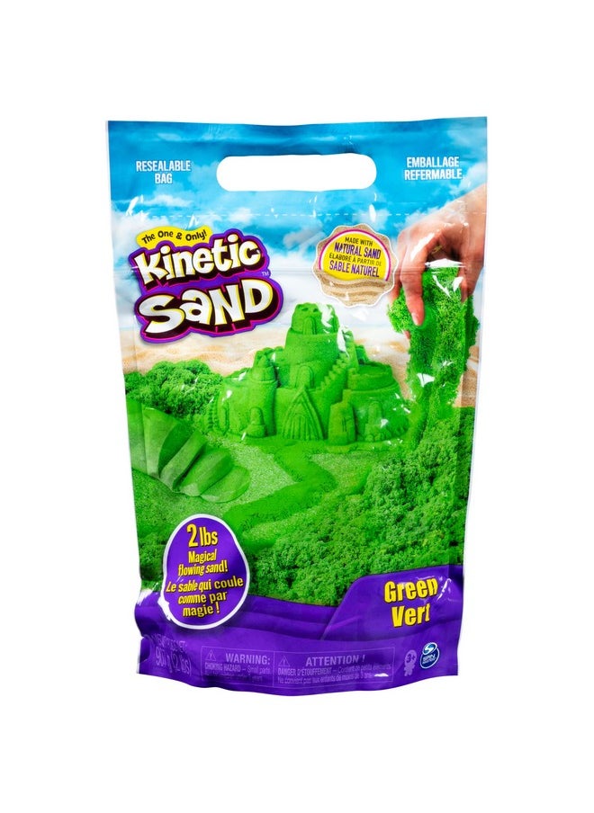 , The Original Moldable Sensory Play Sand Toys For Kids, Green, 2 Lb. Resealable Bag, Ages 3+