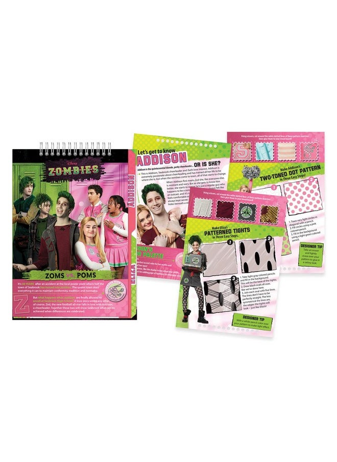 Disney Zombies Fashion Design Sketchbook For Girls - Create Outfits For Addison & Bree With Stickers, Stencils, Design Guide - Creative Gift For Kids Ages 6+, Develops Real-World Skills