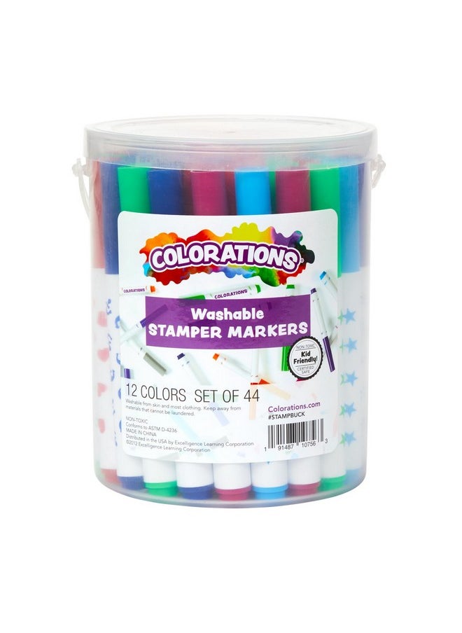 Stampbuck Colorations Washable Marker Stamper Bucket (Pack Of 44)