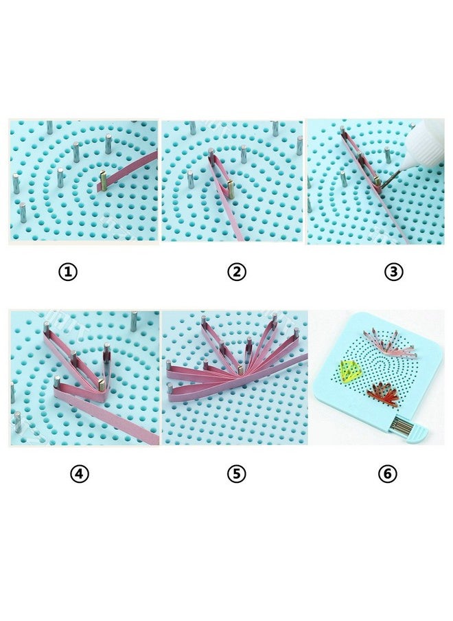Quilling Tool Quil Board With Pins Storage Box, Grid Guide Quilling Board For Making Paper Strips