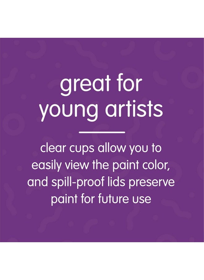 No-Spill White Lid Tempera Paint Cups For Kids Value Classroom Pack Painting Supply (10 Pack), Model:10Wpc