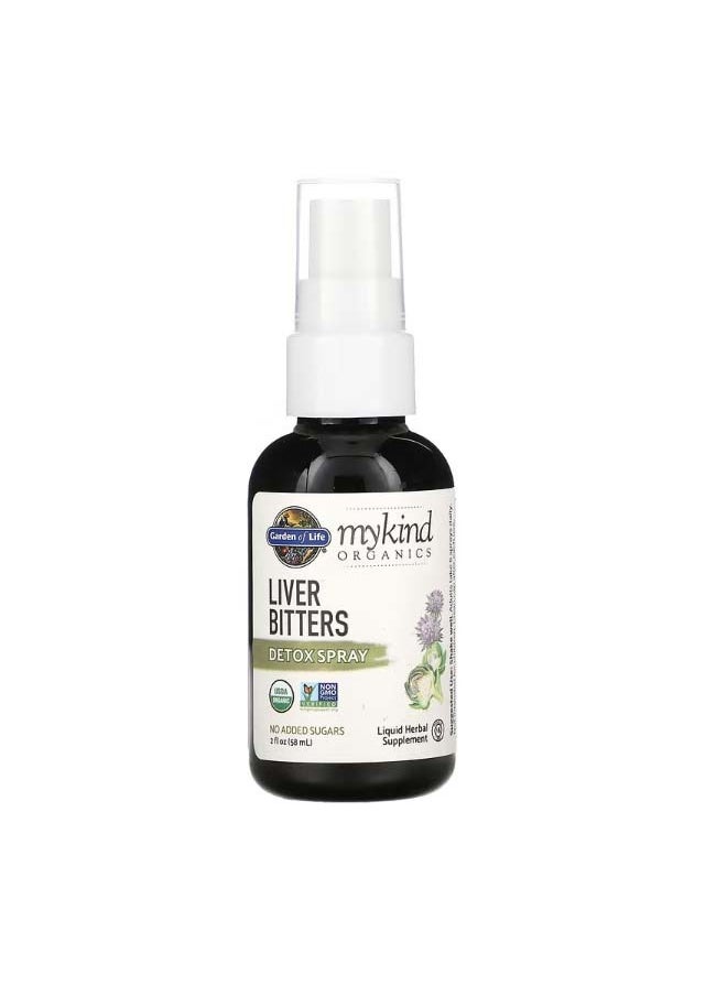 MyKind Organics Liver Bitters Detox Spray Alcohol Free 2 fl oz 58 ml