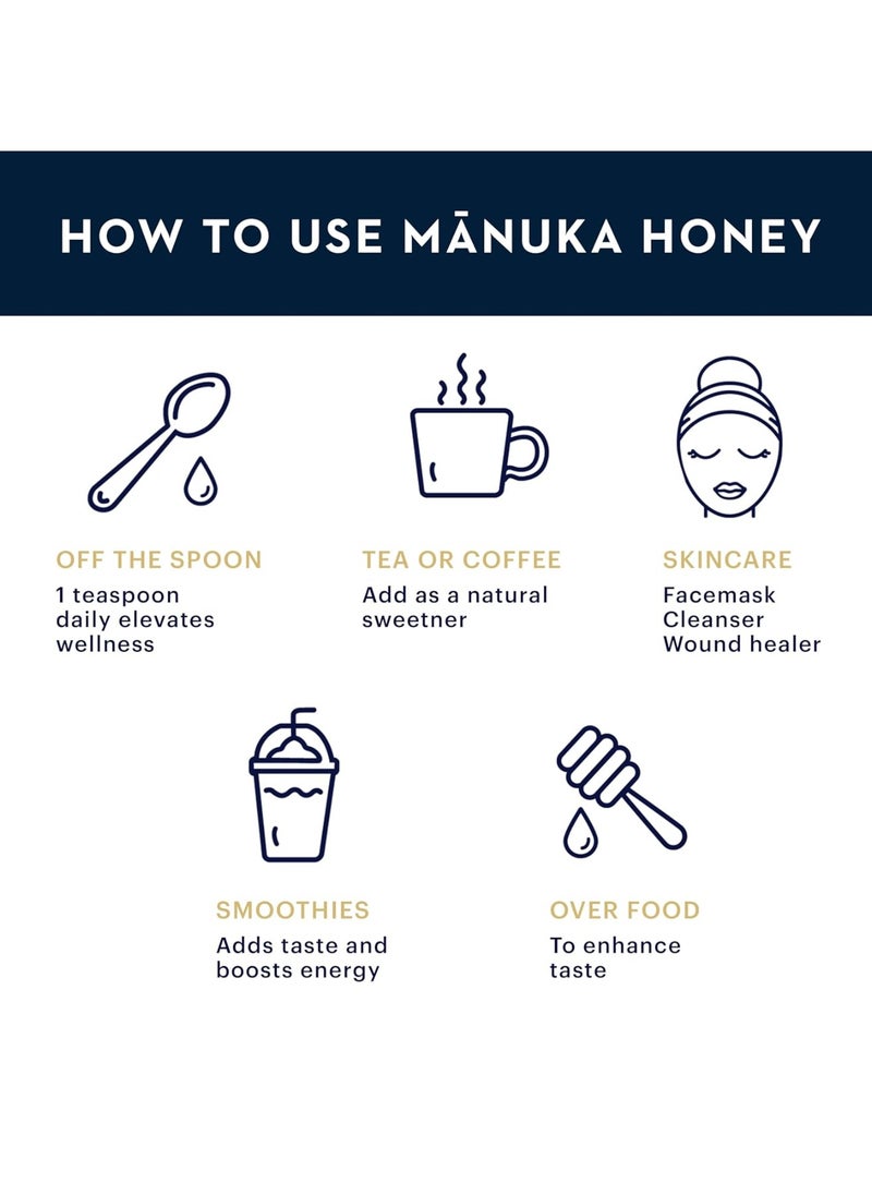 EverMax® Manuka Honey | Premium Natural Australian Made | MGO 300+ UMF 11+ | 10 x 15g On-the-Go Sachets