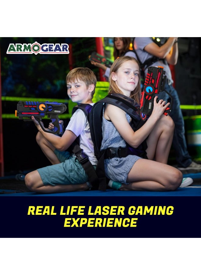 Laser Tag Guns With Vests Set Of 4 Multi Player Laser Tag Set For Kids Toy For Teen Boys And Girls Indoor And Outdoor Game For Kids, Adults And Family - Boys And Girls Gift, Ages 8 And Above