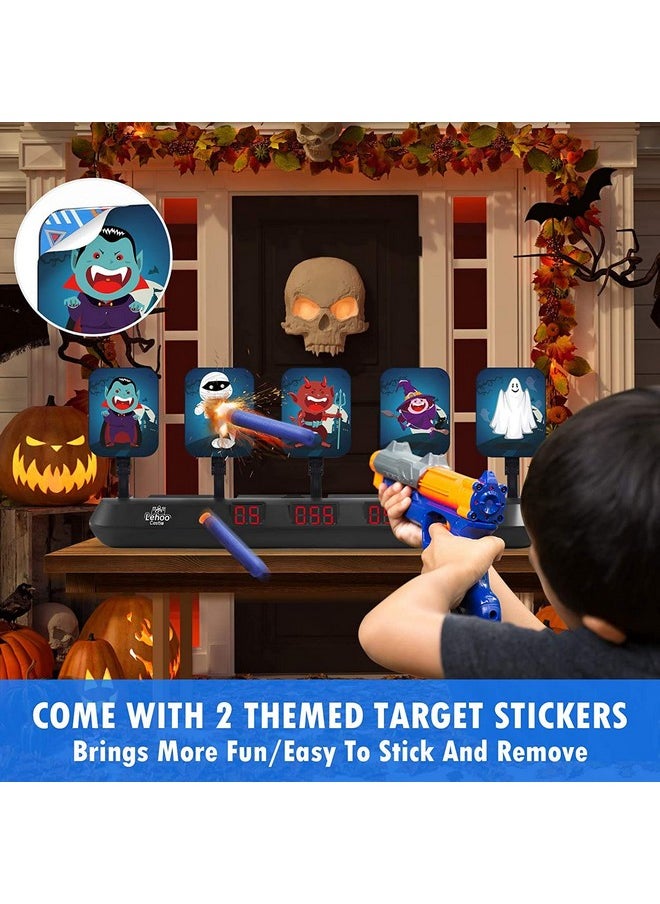 Shooting Targets For Nerf, 5 Targets Shooting Games For Kids, Digital Scoring Nerf Guns Target, Gifts For 5 6 7 8 9 10 Year Old Boy