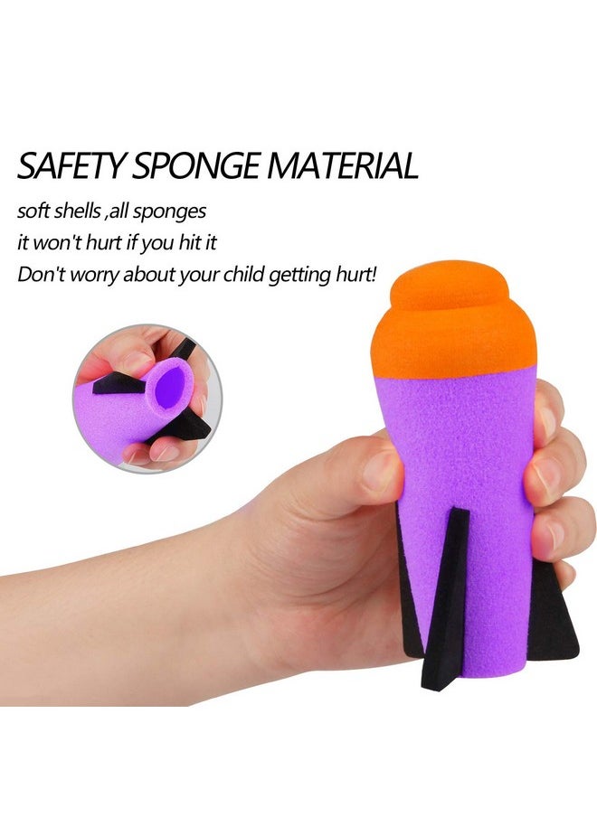 Ile Refill For Nerf N-Strike Elite Series, 8Packs, Ruibytree Compatible Darts Mega Missile Refill Bullets Foam Rockets For Nerf Party- With Storage Bag (Purple)