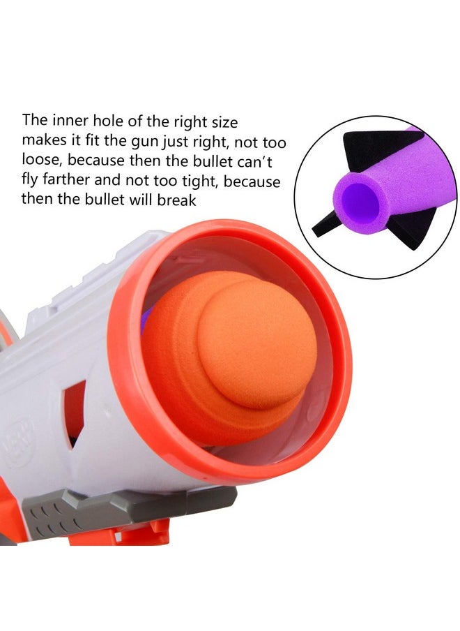 Ile Refill For Nerf N-Strike Elite Series, 8Packs, Ruibytree Compatible Darts Mega Missile Refill Bullets Foam Rockets For Nerf Party- With Storage Bag (Purple)