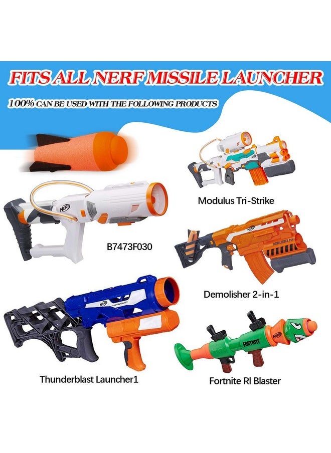 Ile Refill For Nerf N-Strike Elite Series, 12Packs, Ruibytree Compatible Darts Mega Missile Refill Bullets Foam Rockets For Nerf Party- With Storage Bag