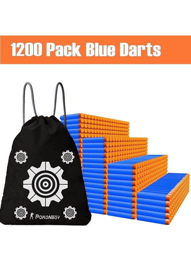 1200 Pack Refill Darts Compatible With Nerf Guns, Refill Bullet Darts Foam Darts Compatible With Nerf Guns N-Strike Elite Series Blaster Toy Guns Kids(Storage Bag Included)