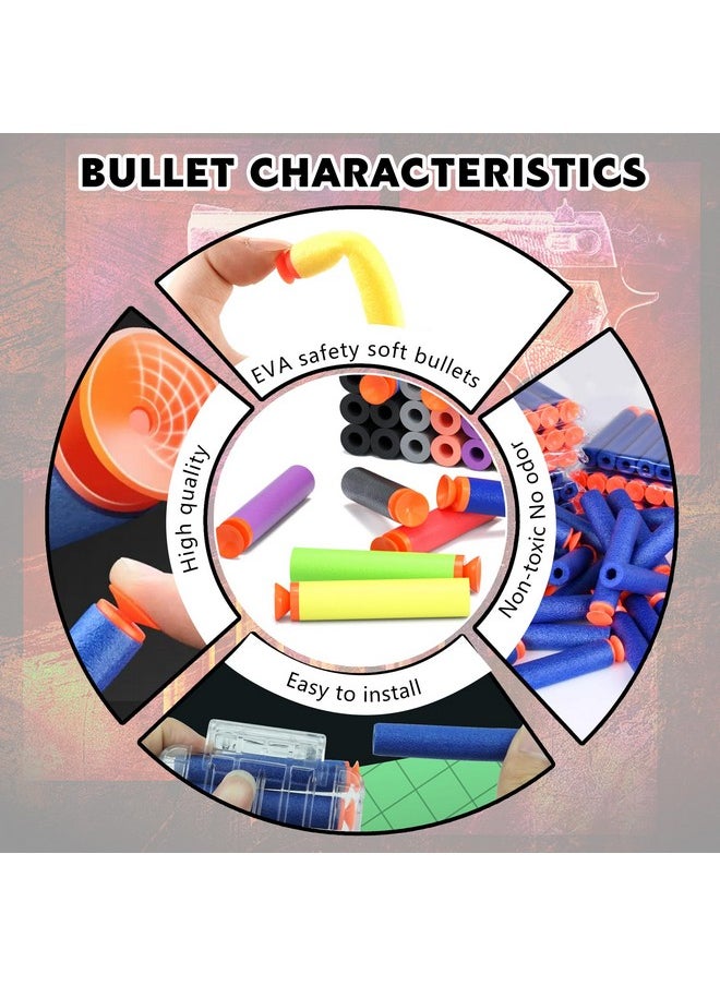 100Pcs 7.2Cm Refill Bullet Darts Compatible For Nerf Elite Series Blasters Kid Toy Gun - Green,Suction