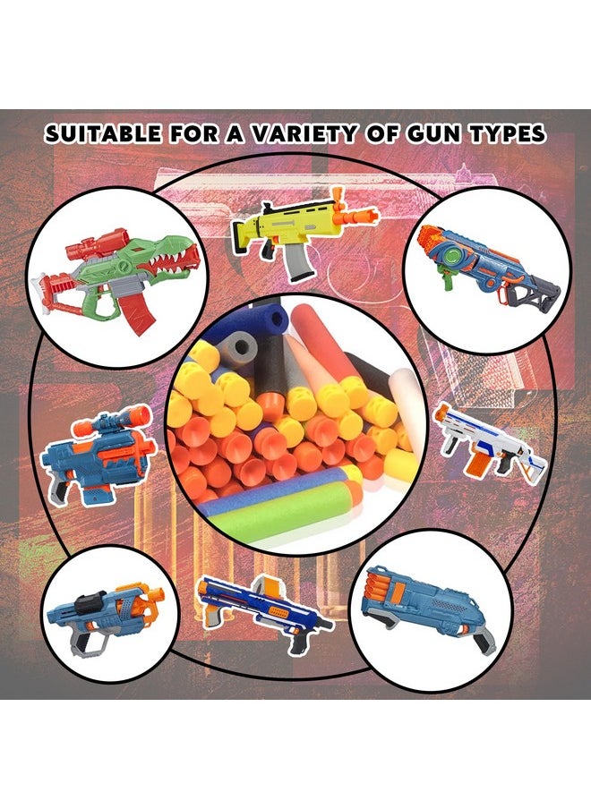 100Pcs 7.2Cm Refill Bullet Darts Compatible For Nerf Elite Series Blasters Kid Toy Gun - Green,Suction