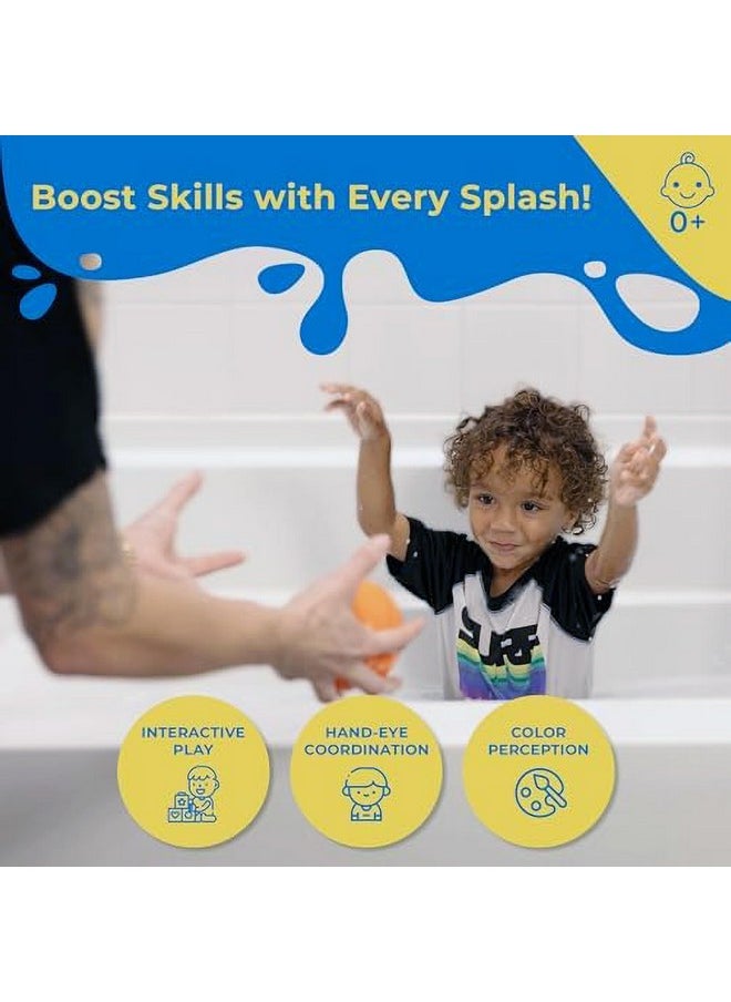 Mold Free Bath Toys For Babies & Toddlers, No Hole Bath Toys, Non Squirting Bath Toys No Mold For Tub, Beach, Pool, Bpa-Free, Safe, Fun Infant Baby Bath Toys No Holes 0 1-3 6 12 18 Months