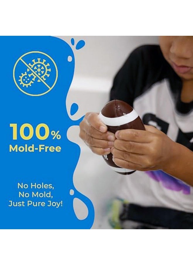 Mold Free Bath Toys For Babies & Toddlers, No Hole Bath Toys, Non Squirting Bath Toys No Mold For Tub, Beach, Pool, Bpa-Free, Safe, Fun Infant Baby Bath Toys No Holes 0 1-3 6 12 18 Months