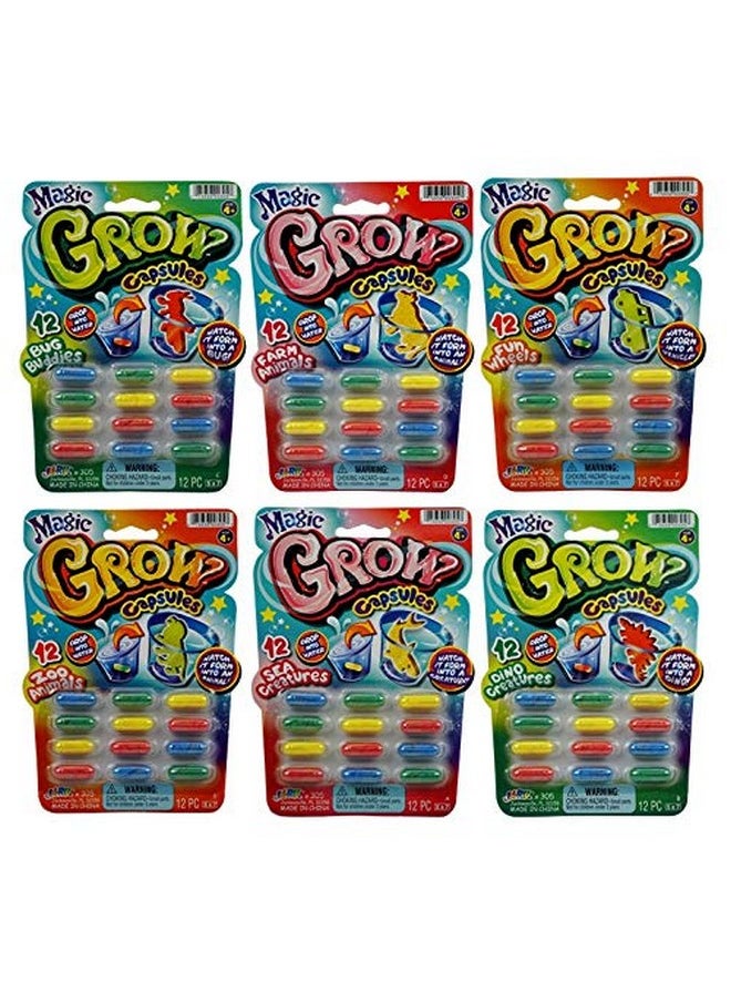 Magic Grow Capsules (12 Capsules/Assorted Style) Best Growing Animals Assorted Style Capsules Bath Toys For Kids. 305-1H