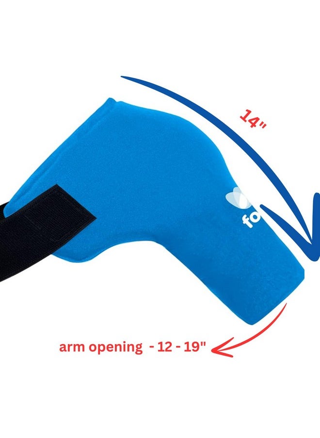 Premium Shoulder Hot Cold Solid Gel Ice Pack | Cooling Compression Therapy Wrap | Rotator Cuff, Tendonitis, Surgery Recovery Pain Relief | Comfortable Heating And Cooling Arm Compress