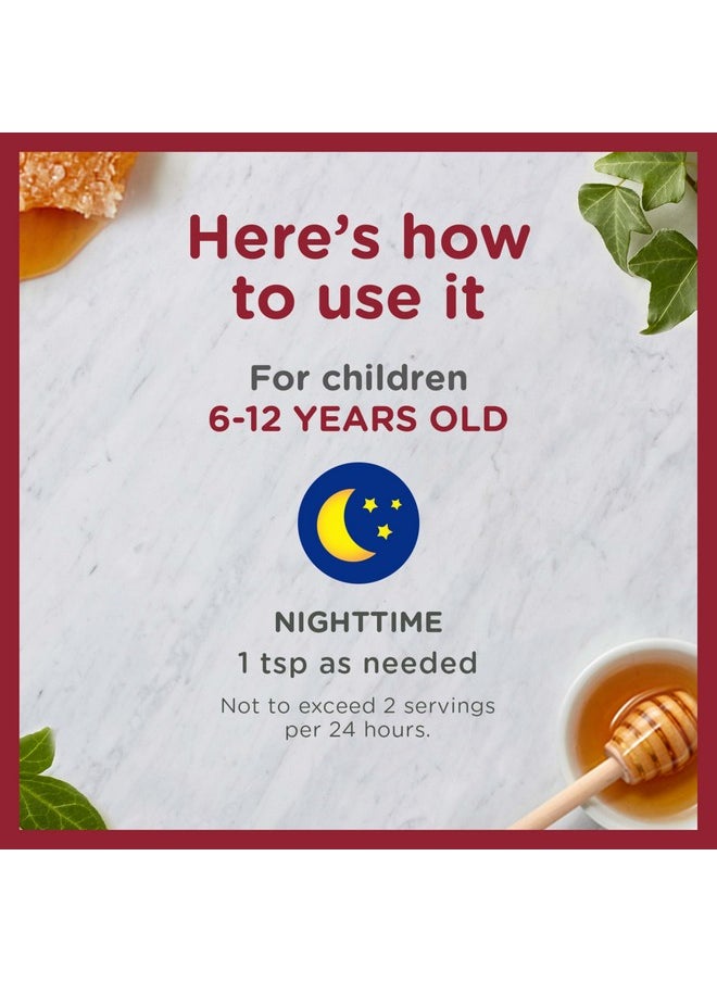 Kids All-In-One Nighttime Cough For Children 6-12 With Dark Honey, Turmeric, B-Vitamins & Zinc, #1 Pediatrician Recommended, Drug & Alcohol-Free, Grape Flavor, 4Fl Oz