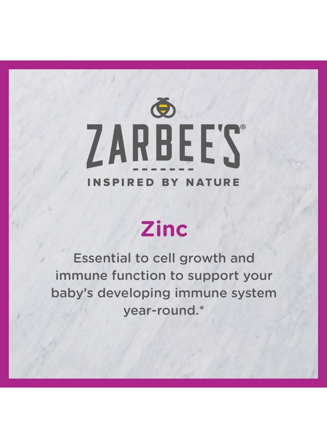 Baby Immune Support With Zinc, Baby & Toddler Vitamin 6 Months+, Includes Syringe For Easy & Accurate Dosing, Natural Grape Flavor, 2Oz