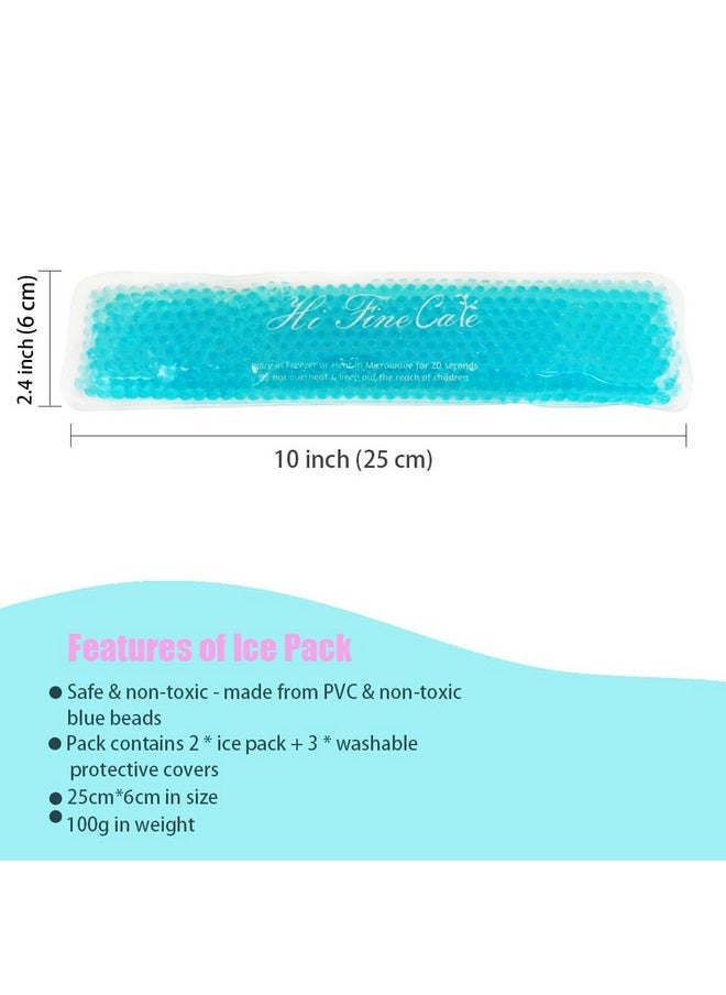 Perineal Cooling Pad, Postpartum Cold Packs Gel Bead Ice Pack Cold Therapy For Women After Pregnancy And Delivery, 2 Ice Pack And 2 Cover (Blue)