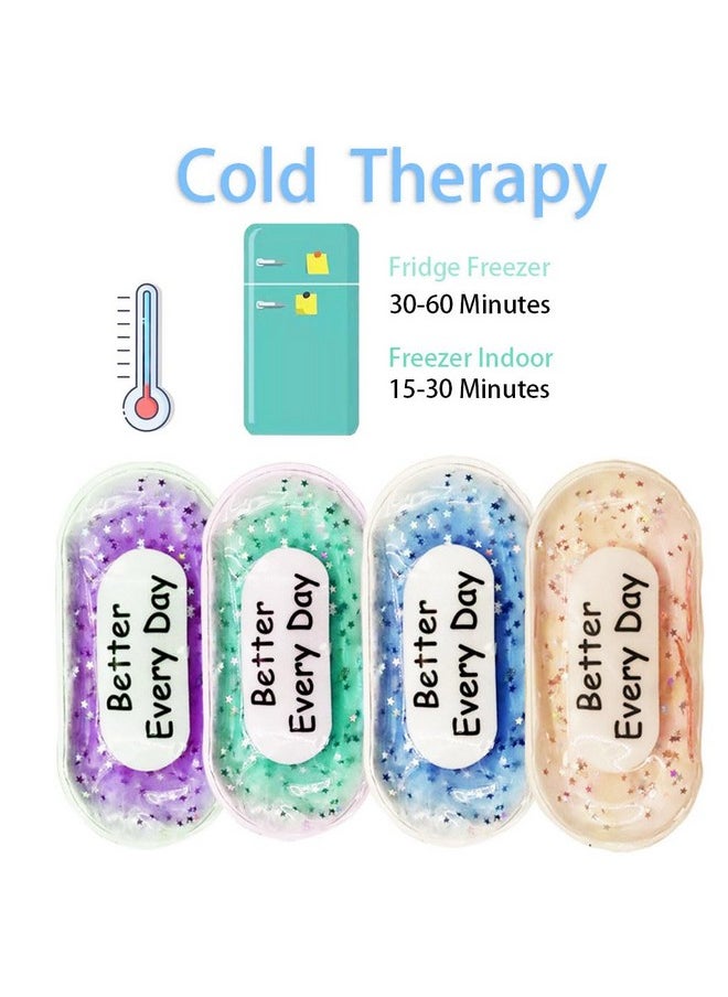 Small Ice Packs, Gel Ice Packs For Injuries Hot & Cold Ice Packs Bulk Reusable Flexible Mini Ice Pack Cold Compress For Pain Relief (4Pcs (Better Every Day))