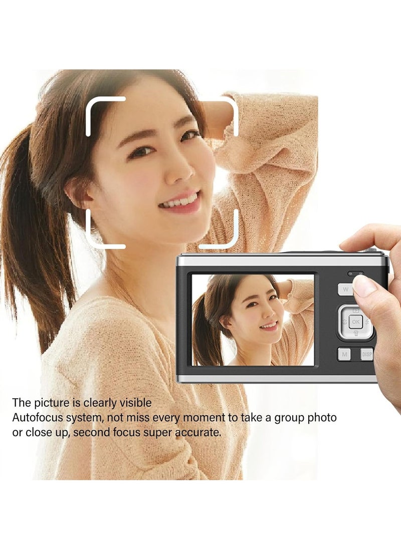 4K High-Definition Optical Zoom Digital Camera with Dual Screen and Selfie Camera