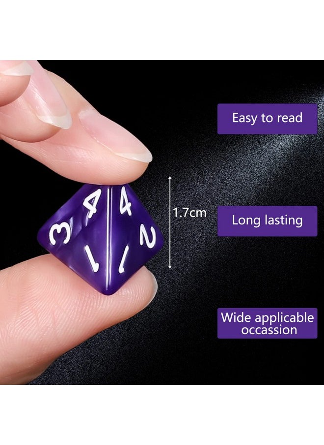 Dnd Polyhedral Dice (100Pcs) With A Dice Bag Compatible With Dungeons And Dragons Dnd Rpg Mtg Role Playing Table Games (D4 Dice, 10 Colors-100 Pcs)