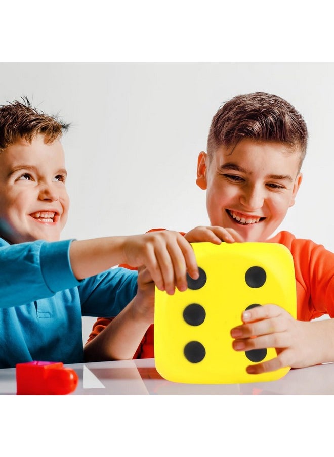 5.9'' Large Foam Dice Squishies Jumbo Dice For Classroom Game Dice Kids Toys Collection Decorative Props(Yellow)