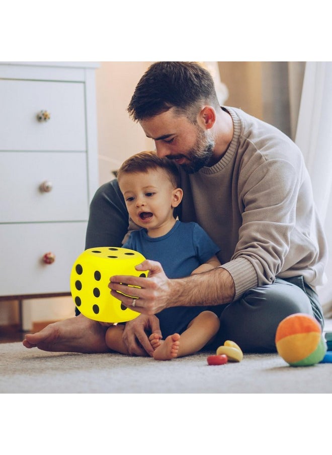 5.9'' Large Foam Dice Squishies Jumbo Dice For Classroom Game Dice Kids Toys Collection Decorative Props(Yellow)