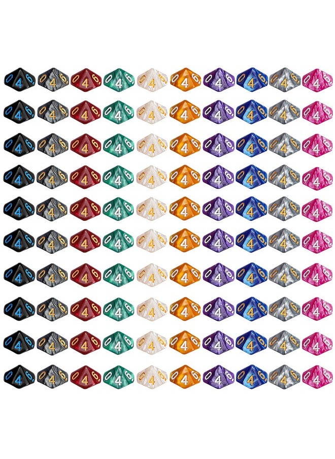 Dnd Polyhedral Dice (100Pcs) With A Dice Bag Compatible With Dungeons And Dragons Dnd Rpg Mtg Role Playing Table Games (D10 Dice, 10 Colors-100 Pcs)