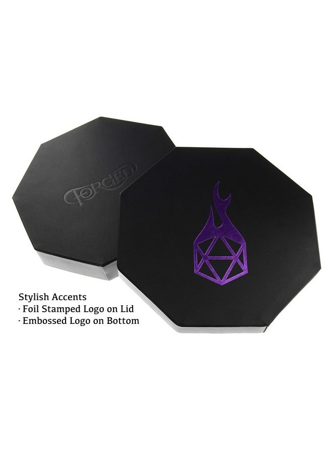 Dice Tray Arena Rolling Tray And Storage Compatible With Any Dice Game, D&D And Rpg Gaming (Purple)