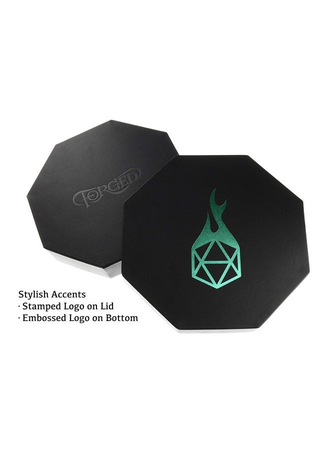 Dice Tray Arena Rolling Tray And Storage Compatible With Any Dice Game, D&D And Rpg Gaming (Green)