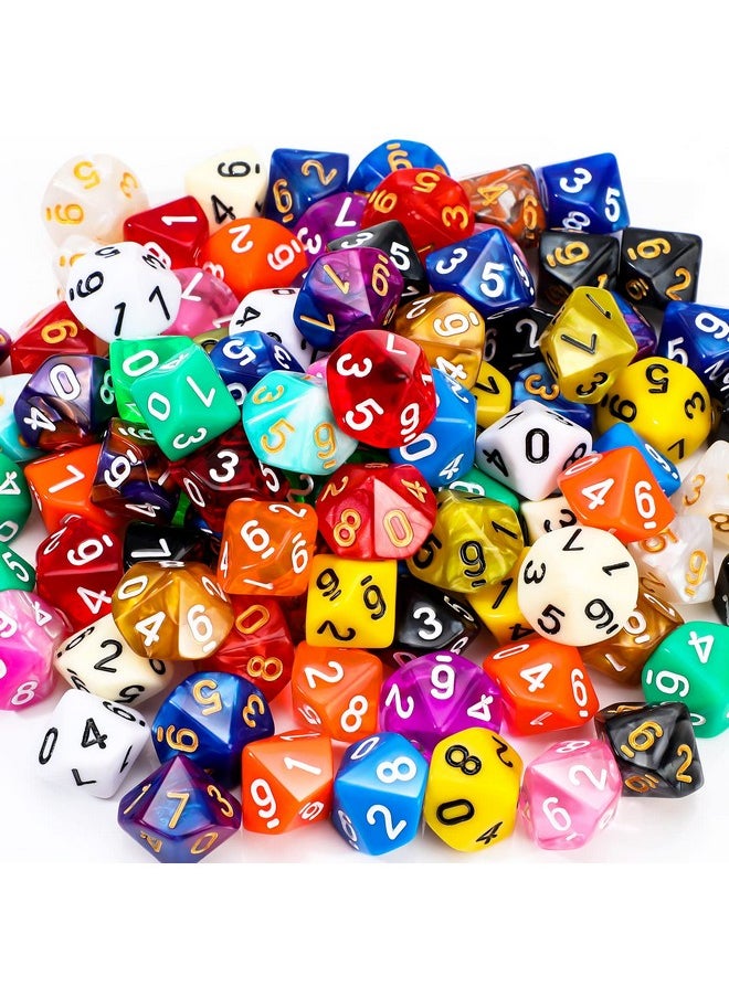 200 Pieces Polyhedral Dice Sets With Black Pouch Compatible With Rpg Mtg Tabletop Role Playing Table Games Multi Colored Assortment (10 Sided Style)