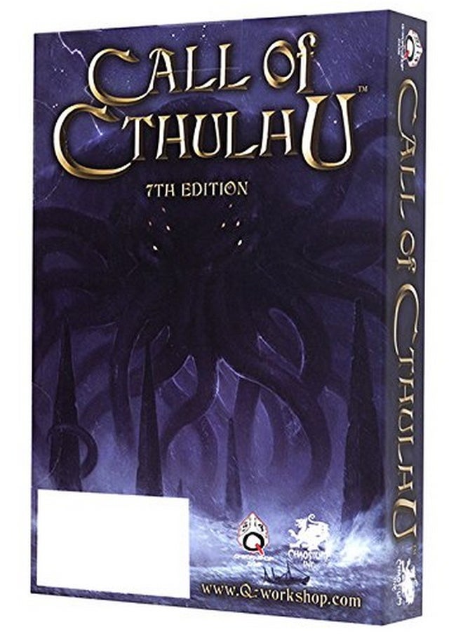 Call Of Cthulhu Black & Green Rpg Ornamented Dice Set 7 Polyhedral Pieces