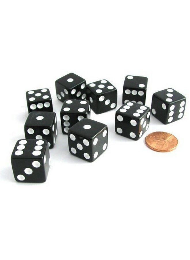 X Sided D6 16Mm Standard Dice Black By Koplow Games