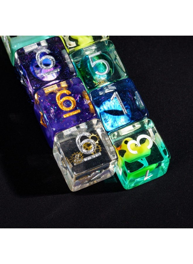 10 Pack Of D6 Dice Random Color D6 Polyhedral Dice 6 Sided D&D Dice For Dnd Rpg Mtg Table Games Dungeons And Dragons Dice