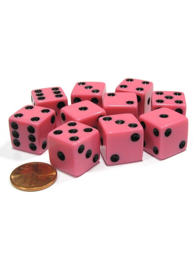 X Sided D6 16Mm Standard Dice Pink By Koplow Games