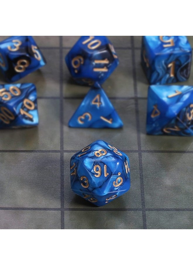 Dnd Polyhedral Dice Set With Dice Bag For Dungeons And Dragons Rpg Mtg Role Playing Table Games