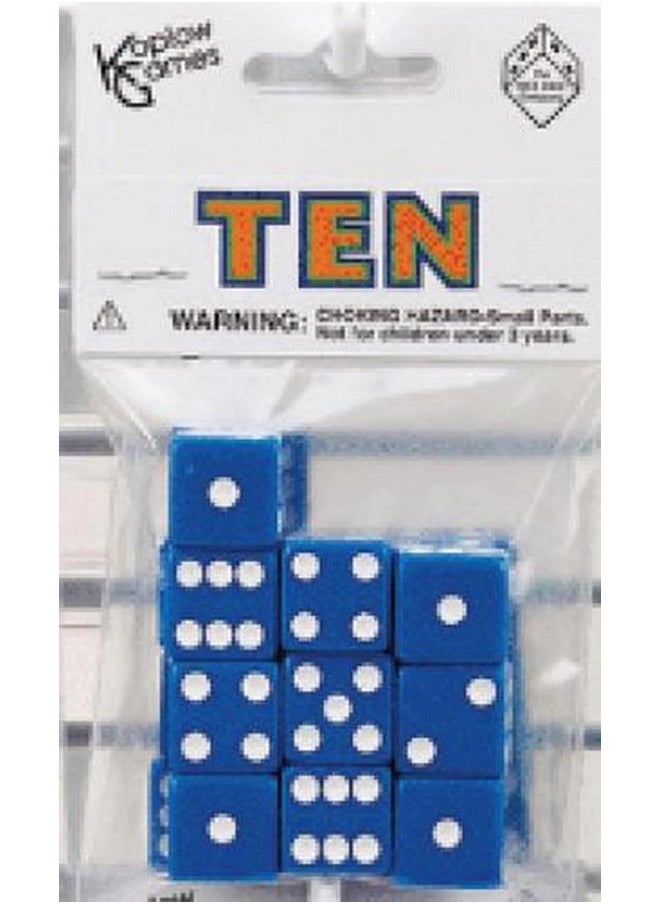 Ite Pips 16Mm (5/8In) D6 Dice (10) Koplow Games