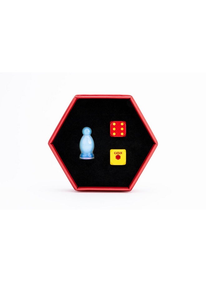 Fanroll Compatible With Catan Premium Robber & Metal Dice Set, Opalite