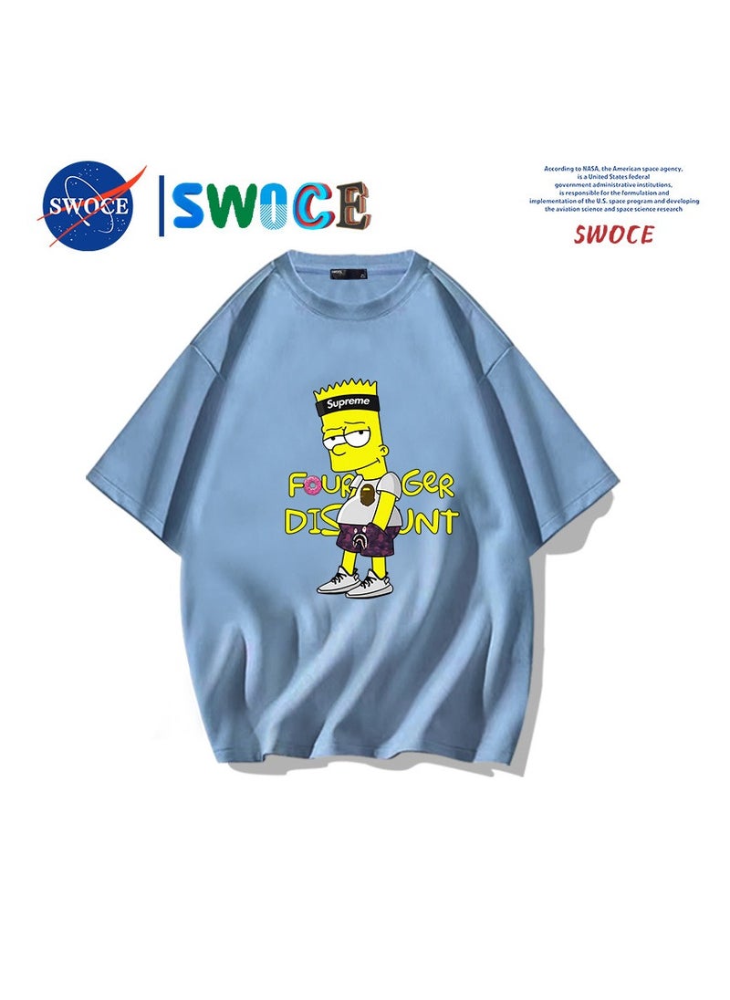 New Fashion Cartoon Anime SWOCE Cotton T-shirt