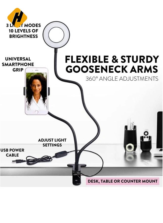 Professional Live stream Selfie Ring Light with mobile Phone Holder Stand for Live StreamMakeup ,