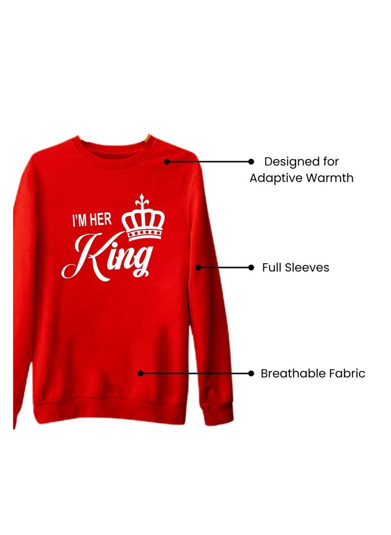 Valentine's Day Matching Couple Sweatshirts–Comfortable Round Neck Long Sleeve Cotton Sweatshirts–Romantic Couple Outfits