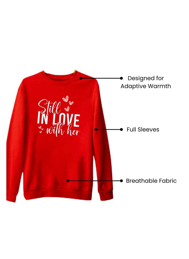 Valentine's Day Matching Couple Sweatshirts–Comfortable Round Neck Long Sleeve Cotton Sweatshirts–Romantic Couple Outfits