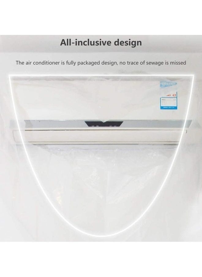 Waterproof Air Conditioner Cleaning Cover Clear-Waterproof Cleaning Cover Dust Washing Clean Protector Bib Bag wall mounted Air Conditioner Wash Hood Split Air Conditioning System Cleaning Tools