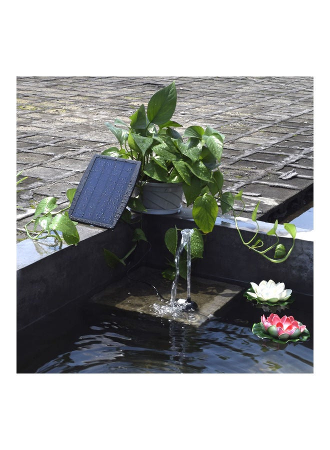 Solar Power Panel Landscape Pool Garden Fountain Black