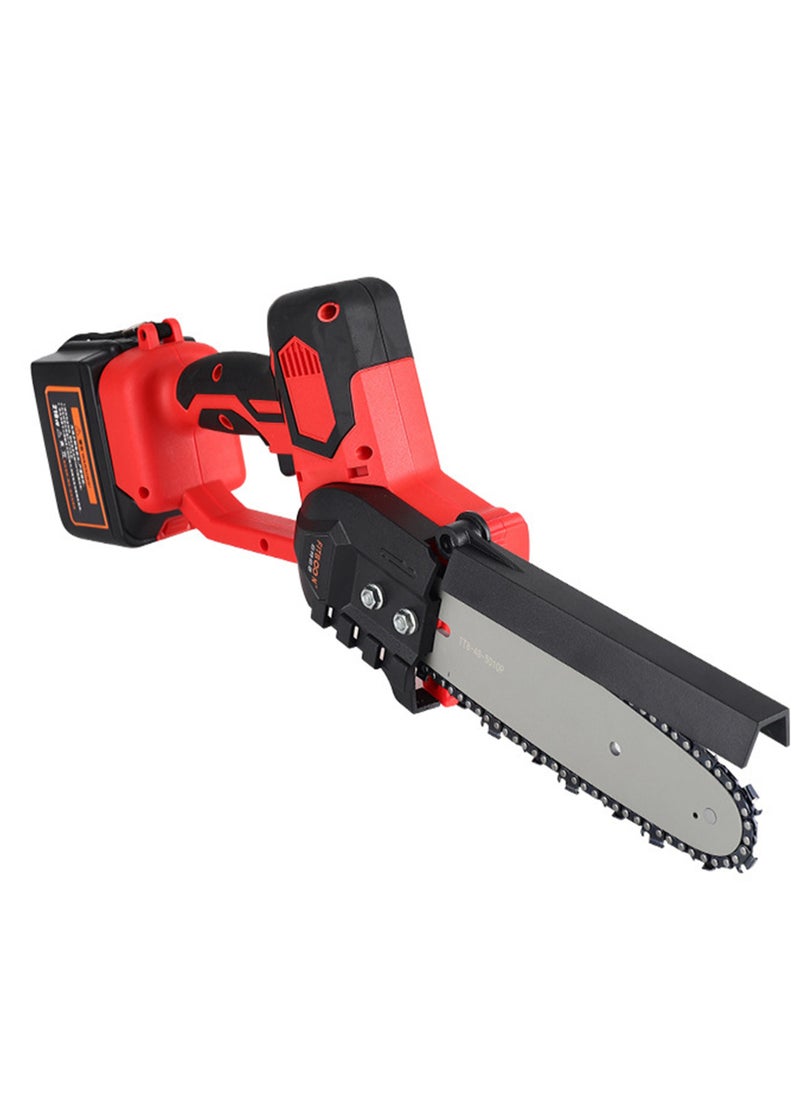 800W 21V Mini Chainsaw Rechargeable Cordless Small Wood Chainsaw Pruning Chainsaw Portable Electric Saw for Tree Branch Wood Cutting, Red