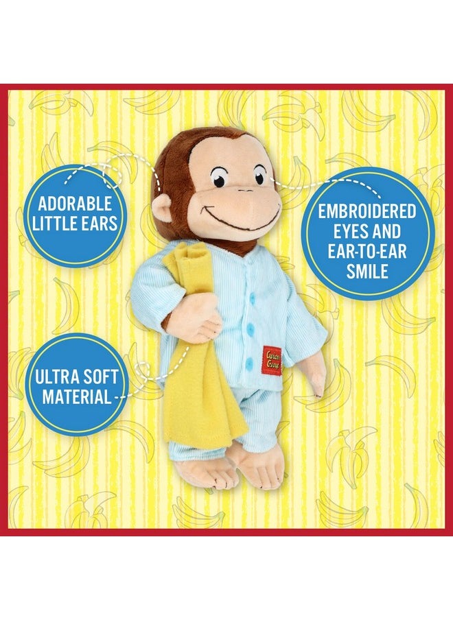 Curious George In Pajamas Monkey Stuffed Animal Plush Toys Soft Cute Cuddle Plushie Gifts For Baby And Toddler Boys And Girls - 12