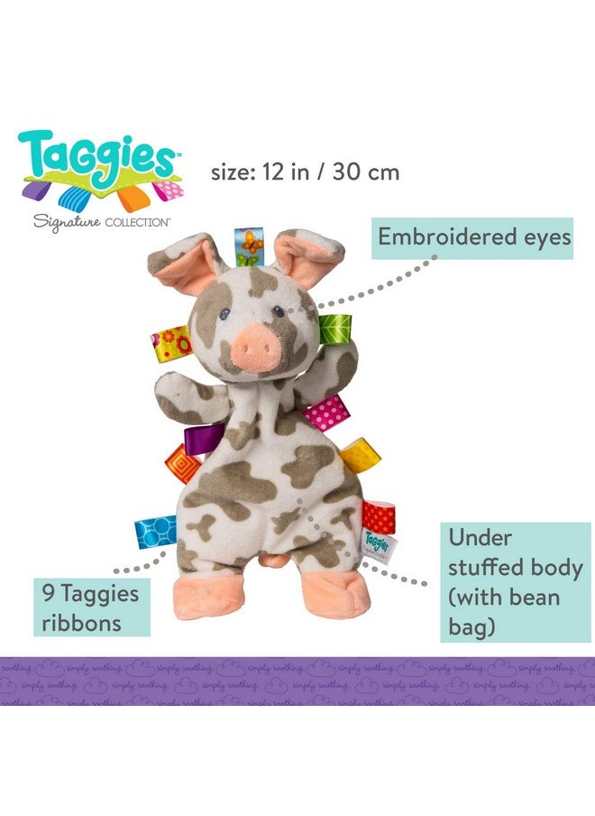 Taggies Patches Pig Lovey Soft Toy , 12 Inch (Pack Of 1)