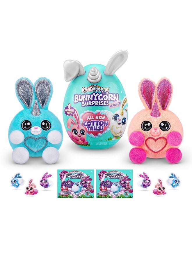 Bunnycorn Surprise Series 2 (2 Pack) By Zuru Rabbit Bunny Plush Toy Girls Gift Idea (Randomized Non Duplicate)